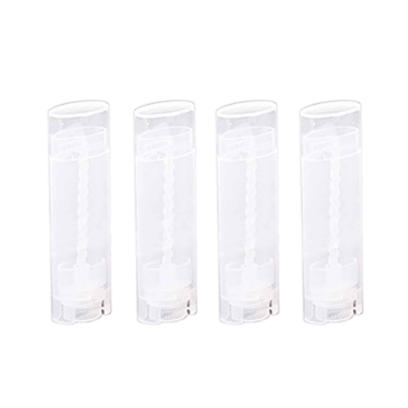 Oval Plastic Lip Balm Tubes With Lids