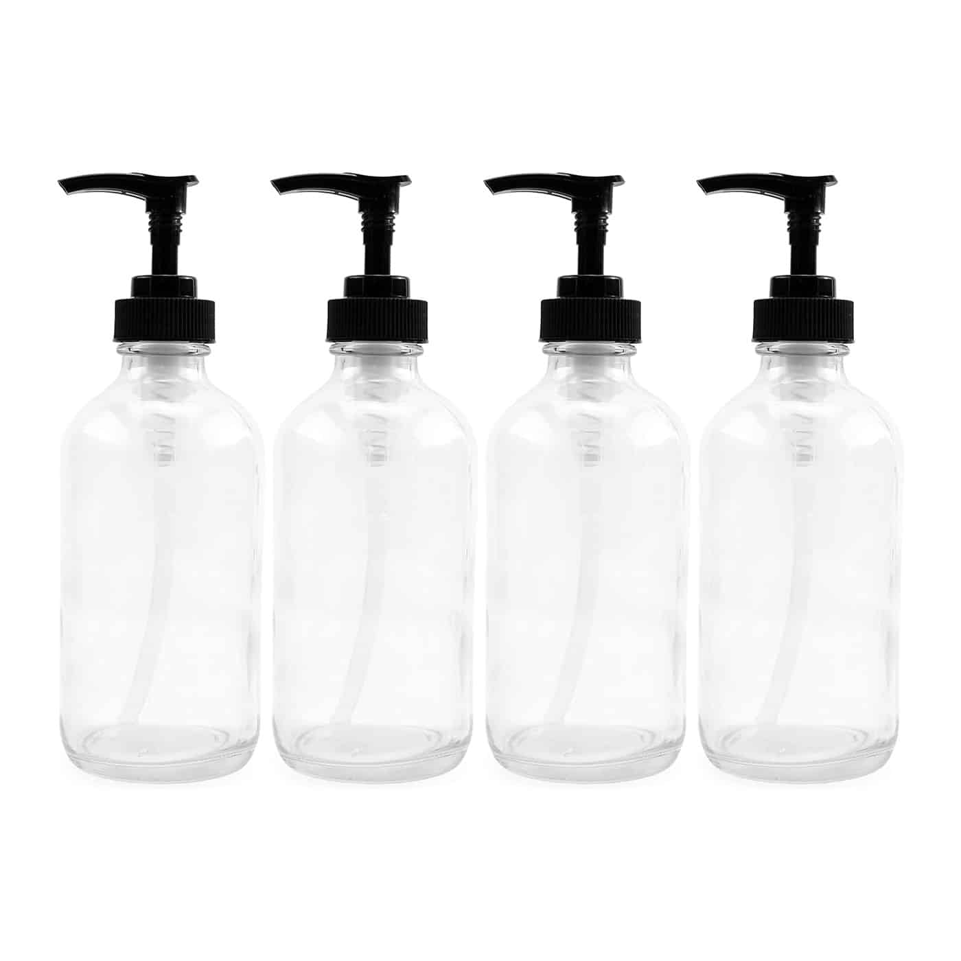 8oz Clear Glass Pump Bottles