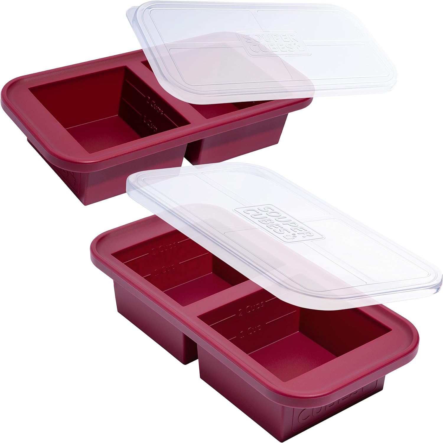 Souper Cubes 2 Cup Silicone Freezer Tray With Lid