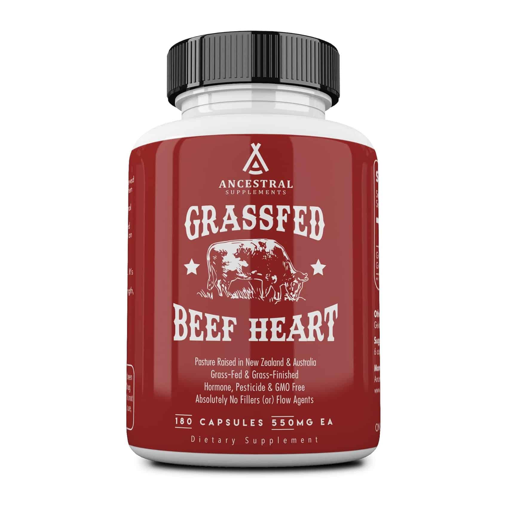 Ancestral Supplements Grass Fed Beef Heart Capsules