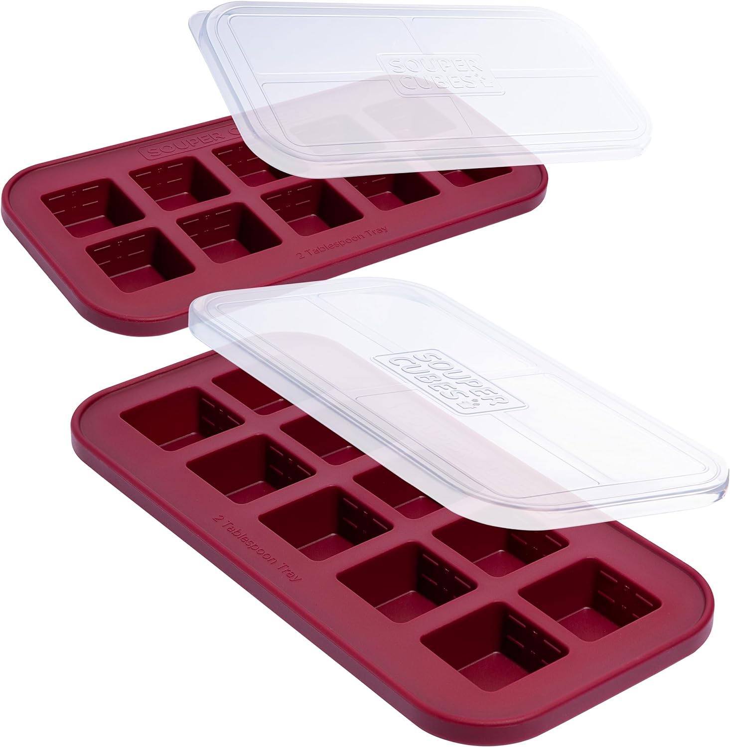 Souper Cubes 2 Tbsp Silicone Freezer Tray With Lid