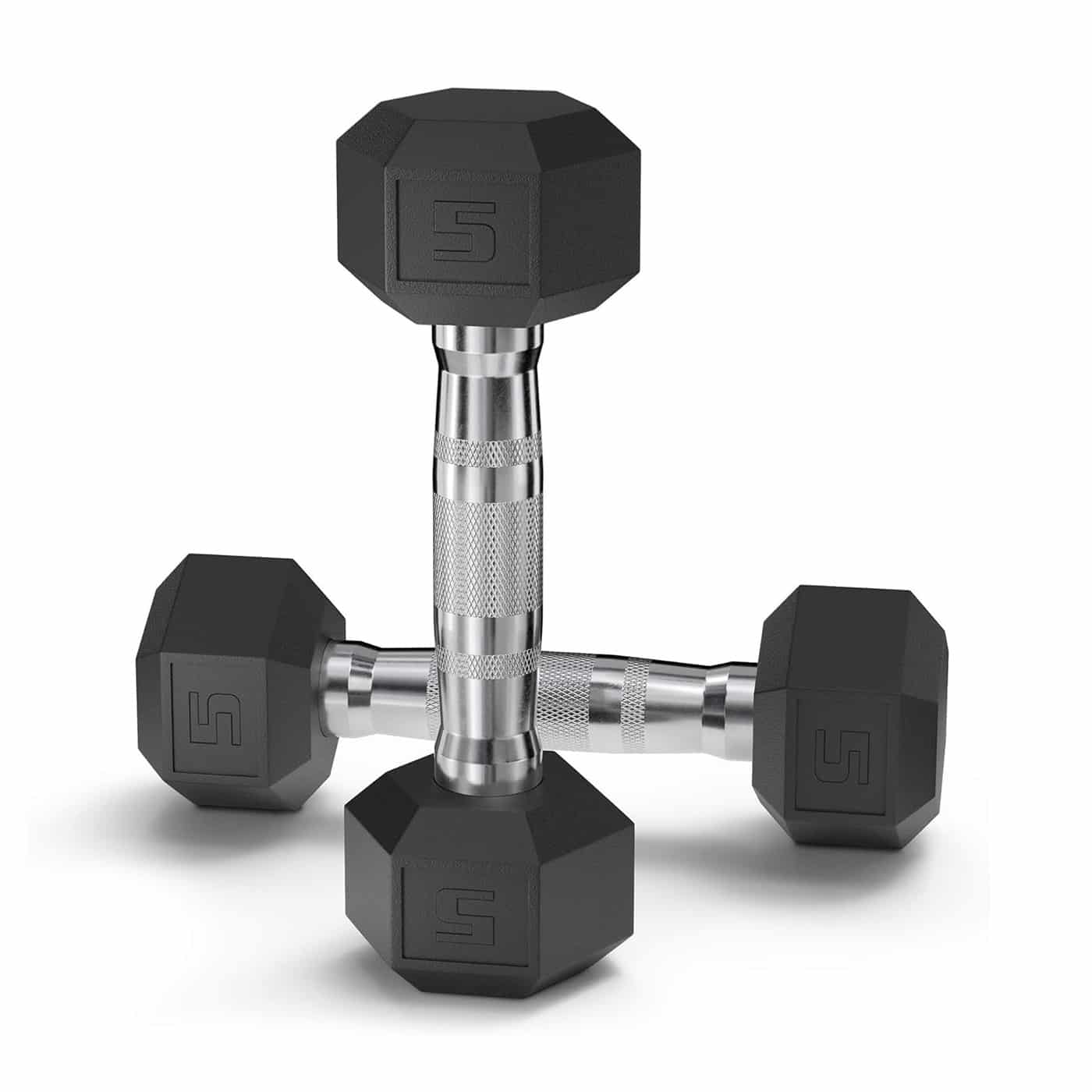 Black Coated Hex Dumbbell Free Weights