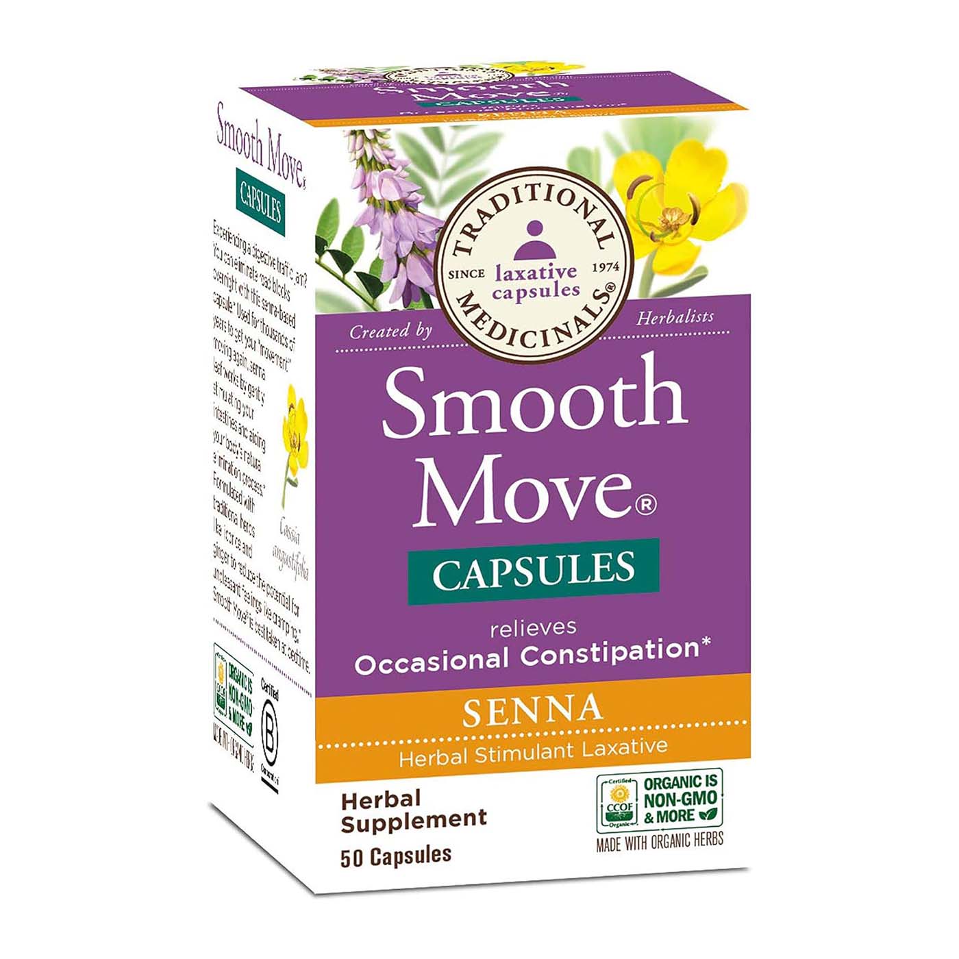 Traditional Medicinals Smooth Move Senna Laxative Capsules