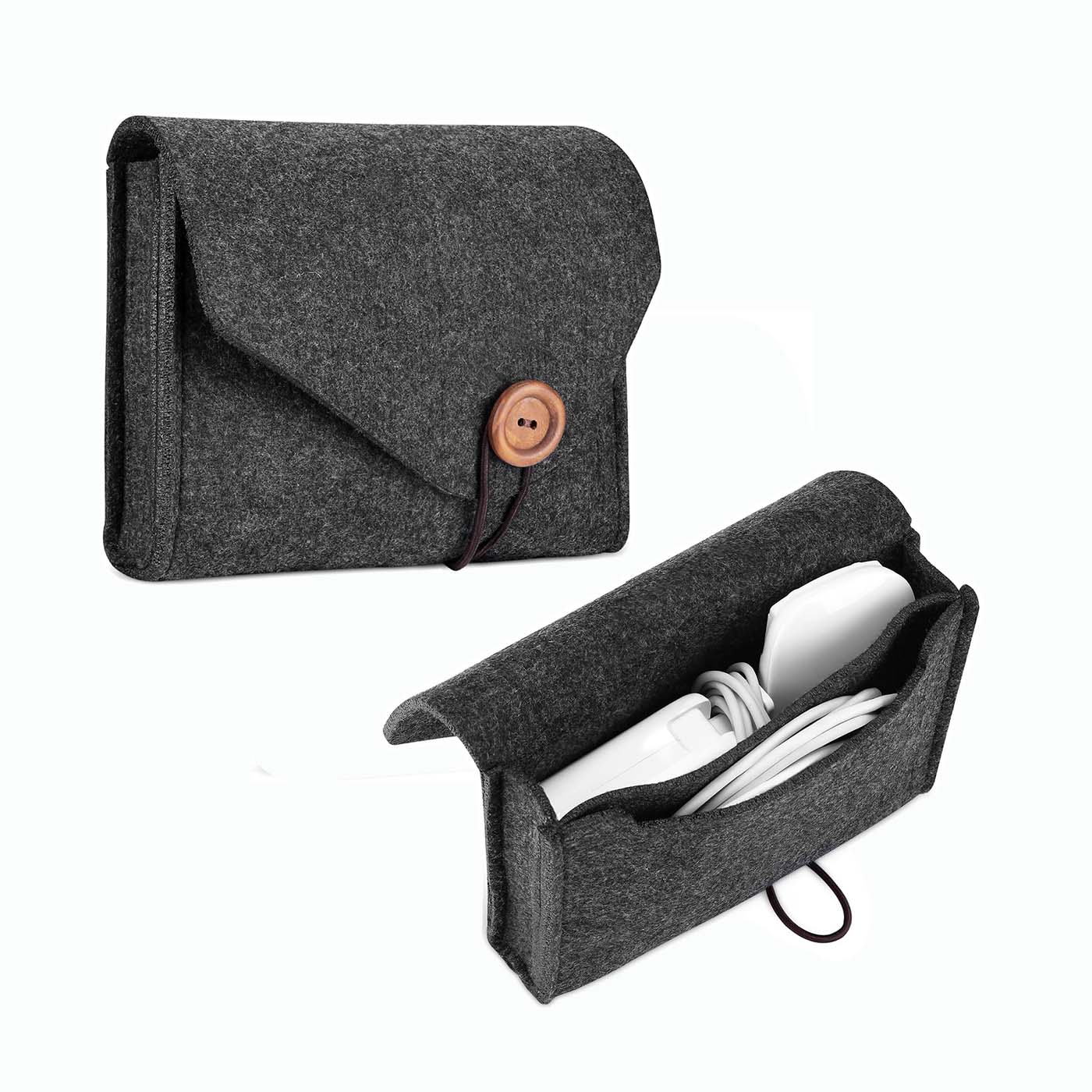 Felt MacBook Power Adapter Case Storage Bag (I have 2 - one for my power adaptor and cables & another for my charging station)