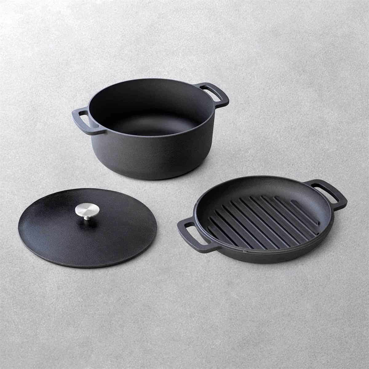Prepd Cast Iron Dutch Oven and Grill Lid