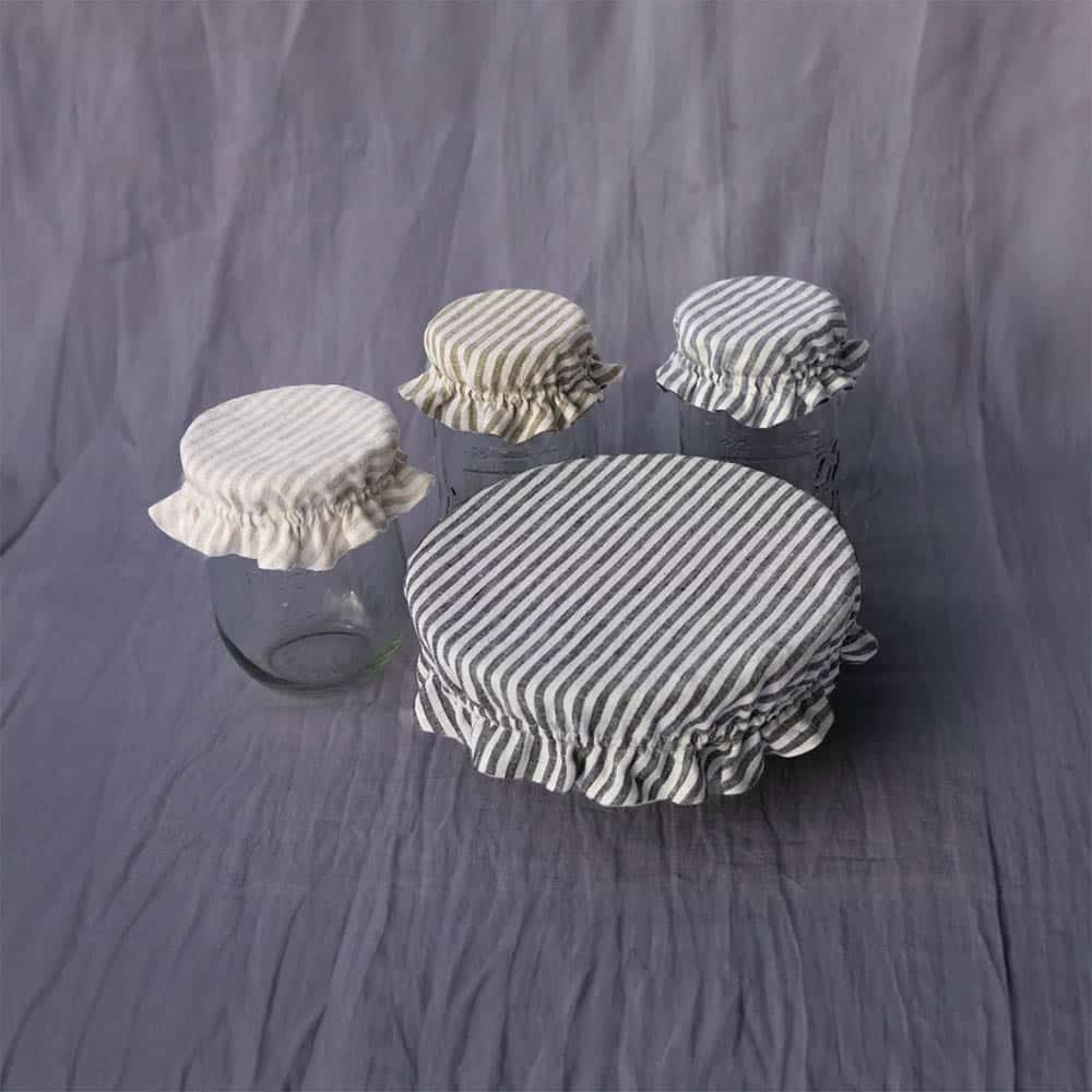 Linen Sourdough Rising Cover Reusable Bowl and Jar Covers